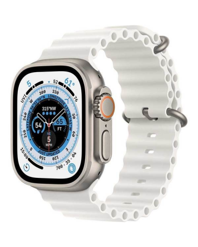 Apple Watch Ultra GPS + LTE 49mm MNH83 Titanium Case with White Ocean Band
