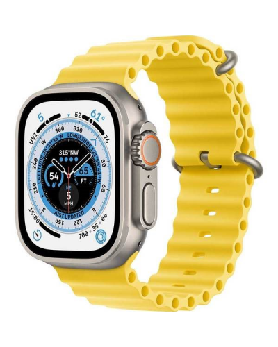 Apple Watch Ultra GPS + LTE 49mm MNH93 Titanium Case with Yellow Ocean Band