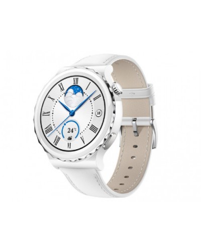 HUAWEI Watch GT 3 Pro Ceramic 43mm White Leather Strap