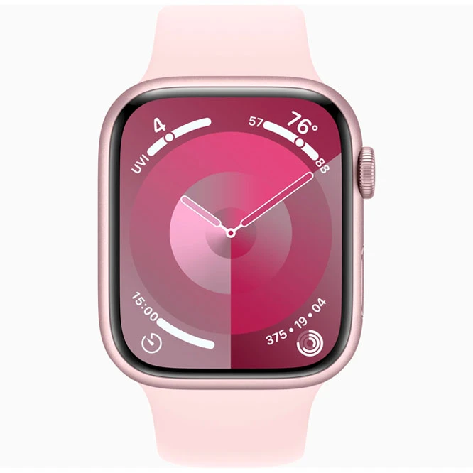 Apple Watch Series 9 GPS 45mm MR9G3 Pink Aluminium Case, Light Pink Sport Band S/M