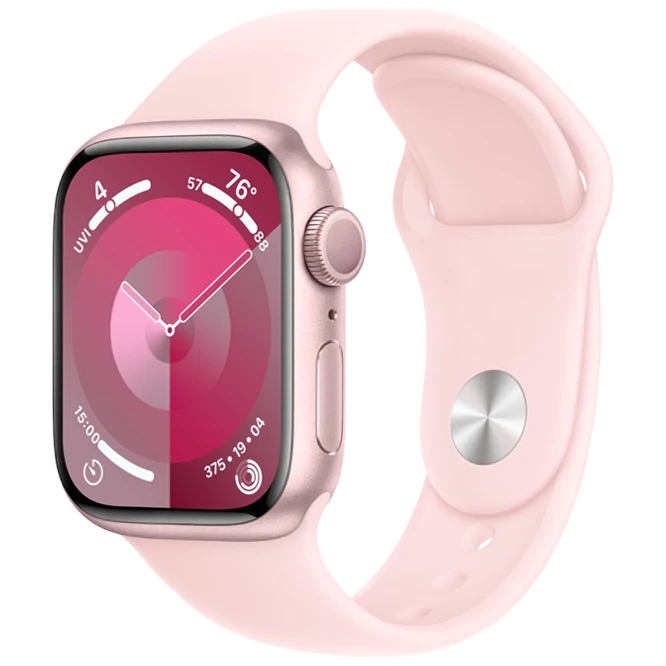 Apple Watch Series 9 GPS + LTE 45mm MRML3 Pink Aluminium Case, Light Pink Sport Band M/L