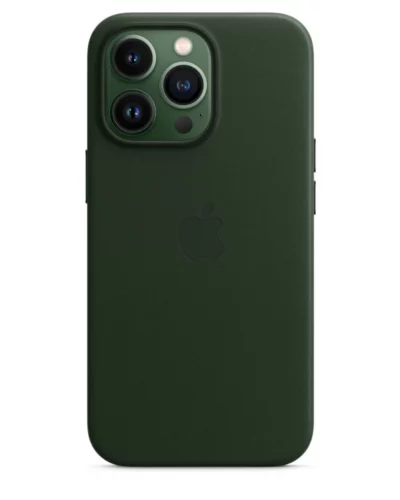 Original iPhone 13 Pro Leather Case Sequoia Green