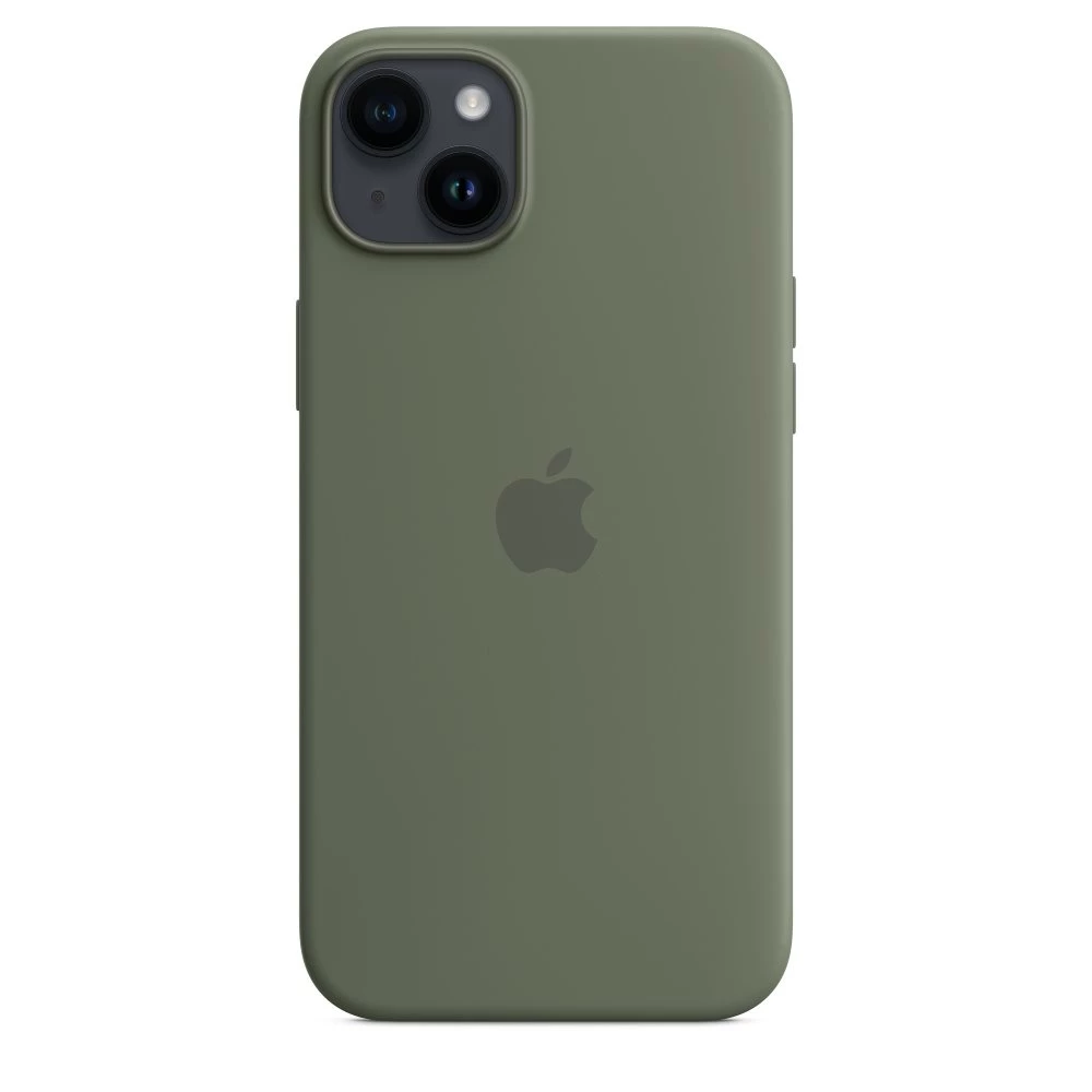 Original iPhone 14 Plus Silicone Case with MagSafe Olive