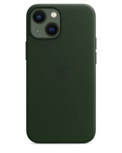 Original iPhone 13 mini Leather Case Sequoia Green