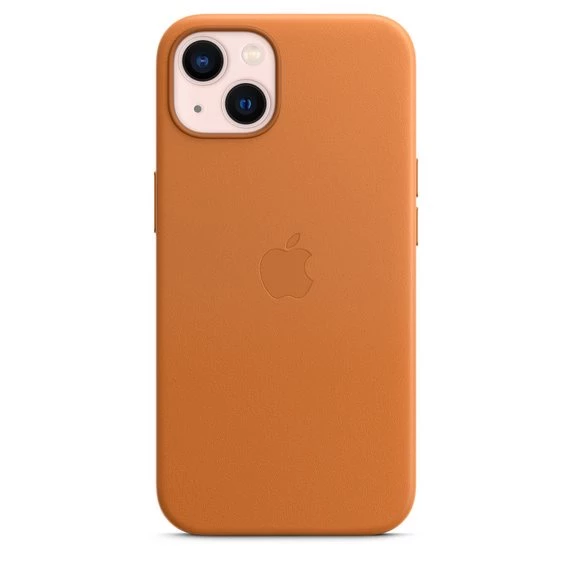 Original iPhone 13 Leather Case Golden Brown