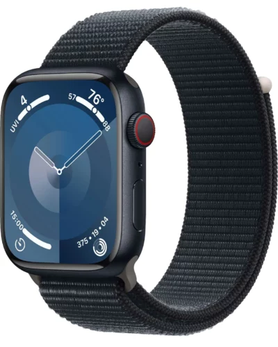 Apple Watch Series 9 GPS + LTE  41mm MRHU3 Midnight Aluminium Case, Midnight Sport Loop