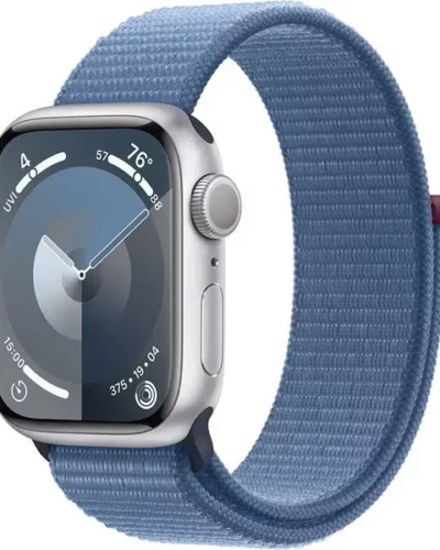 Apple Watch Series 9 GPS + LTE  41mm MRHX3 Silver Aluminium Case, Winter Blue Sport Loop
