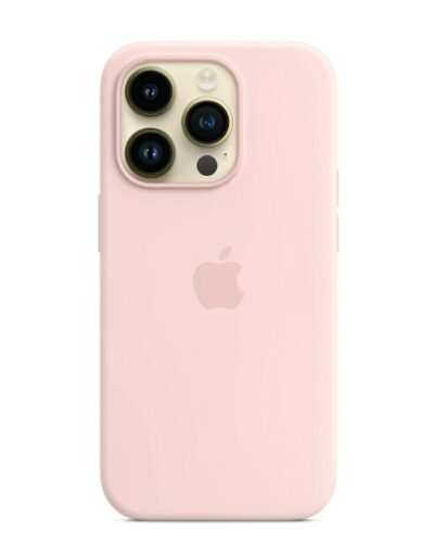 Original iPhone 14 Silicone Case with MagSafe Chalk Pink