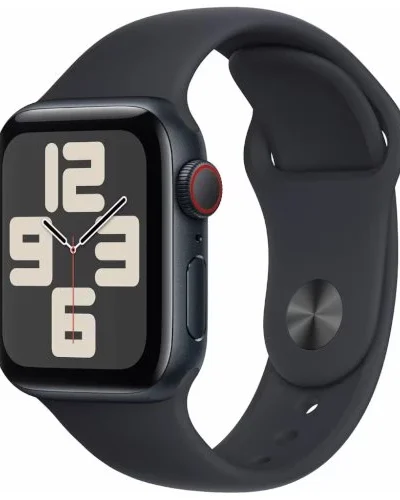 Apple Watch SE (2023) GPS 44mm MRE73 Midnight Aluminium Case, Midnight Sport Band – S/M