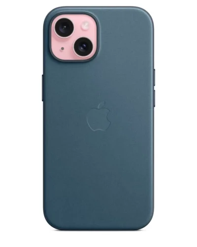 Original iPhone 15 Plus Fine Woven Case Pacific Blue