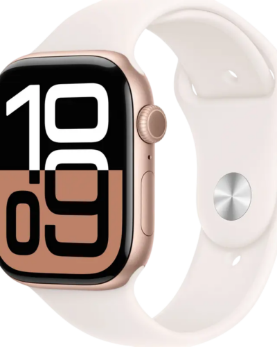 Apple Watch Series 10 GPS 46mm MWWU3 Rose Gold Aluminum case with Light Blush Sport Band, M/L