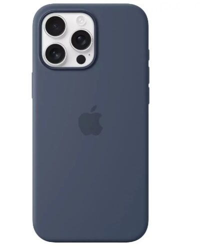 Original iPhone 16 Pro Max Silicone Case with MagSafe Denim