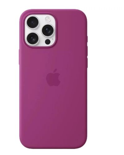 Original iPhone 16 Pro Max Silicone Case with MagSafe Fuchsia