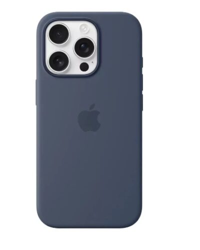 Original iPhone 16 Pro Silicone Case with MagSafe Denim