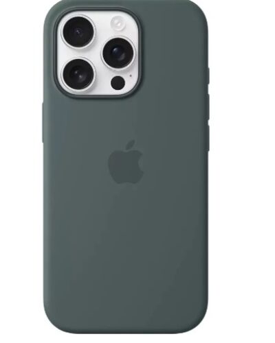 Original iPhone 16 Pro Silicone Case with MagSafe Lake Green