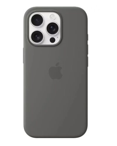 Original iPhone 16 Pro Silicone Case with MagSafe Stone Gray