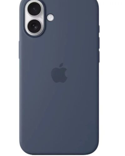 Original iPhone 16 Plus Silicone Case with MagSafe Denim