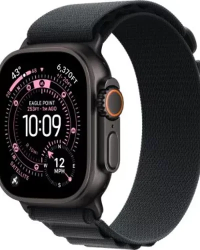 Apple Watch Ultra 3 GPS + LTE 49mm MF0X4 Black Titanium Case Black Alpine Loop – Large