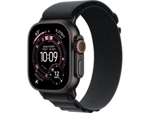 Apple Watch Ultra 3 GPS + LTE 49mm MF0V4 Black Titanium Case Black Alpine Loop – Medium