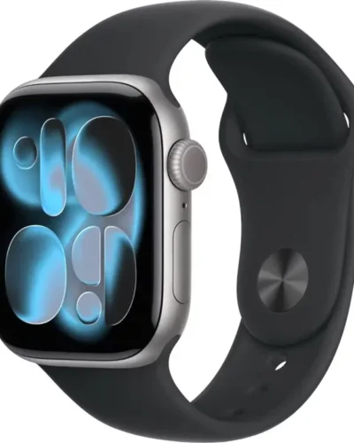 Apple Watch Series 11 GPS 42mm MEQT4 Jet Black Aluminium Case with Jet Black Sport Band S/M