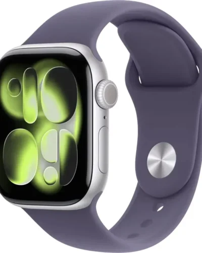 Apple Watch Series 11 GPS 42mm MEU74 Silver Aluminium Case with Purple Fog Sport Band M/L
