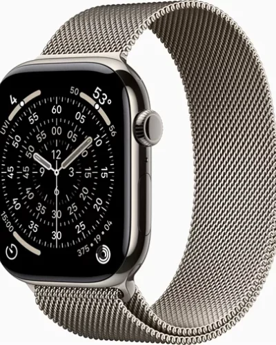 Apple Watch Series 11 GPS + LTE 46mm MFD64 Gold Natural Titanium Case Light Blush Titanium M/L