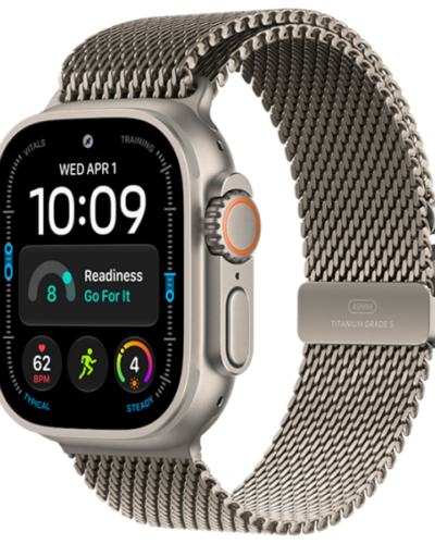 Apple Watch Ultra 4 GPS + LTE 49mm MJAA4 Natural Titanium Case with Natural Titanium Milanese Loop L