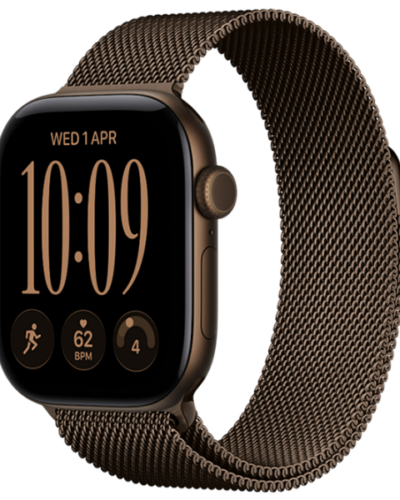 Apple Watch Series 12 GPS 46mm MKD84 Dark Bronze Aluminium Case with Dark Bronze Milanese Loop M/L