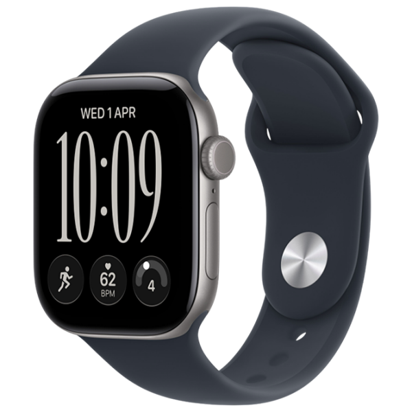 Apple Watch Series 12 GPS 46mm MJEH4 Space Grey Aluminium Case with Navy Blue Sport Band S/M