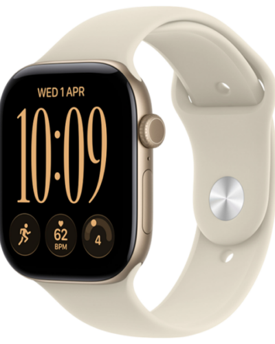 Apple Watch Series 12 GPS 46mm MJEP4 Light Gold Aluminium Case with Sand Sport Band M/L