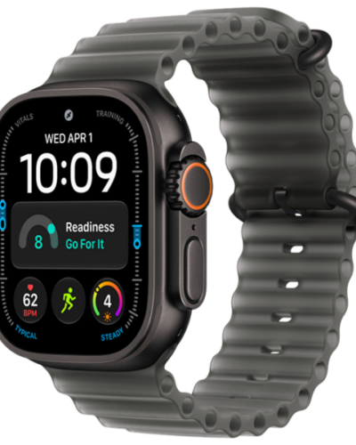 Apple Watch Ultra 4 GPS + LTE 49mm MJAY4 Black Titanium Case with Translucent Black Ocean Band