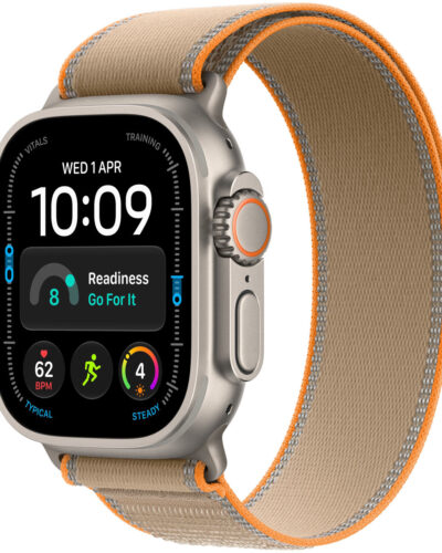 Apple Watch Ultra 4 GPS + LTE 49mm MJAQ4 Natural Titanium Case with Sand Trail Loop M/L