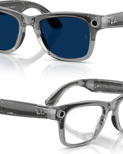 Ray-Ban Meta Wayfarer Gen2 Large Shiny Transp. Grey Frame/Clear Sapphire Transition Lens (RW4012 6840MF 53-22)