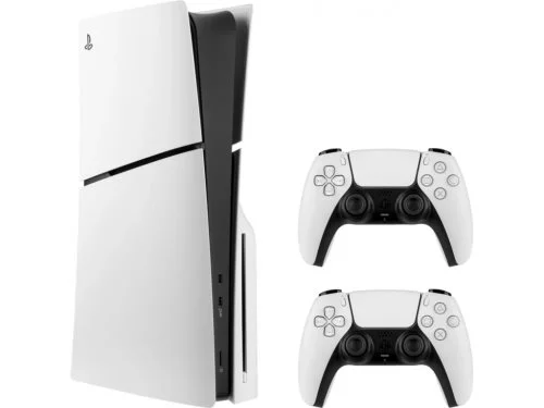 Sony PlayStation 5 Slim Standard Edition 1TB with 2x DualSense White