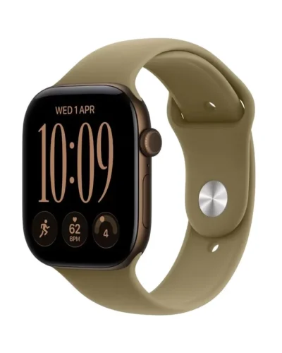 Apple Watch Series 12 GPS 46mm MJEU4 Dark Bronze Aluminium Case with Olive Sport Band M/L